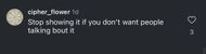 The comment section under @livebitez's post about the rapper clapping back at a TikTok user's comment on her body. (Image via X/@livebitez)